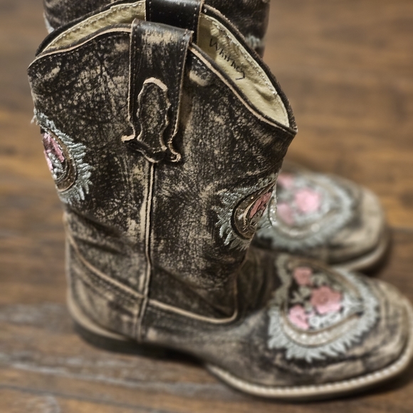 Roper Square Toe Hearts and Glitter Western Boot (Toddler/Little Kid) - Picture 2 of 5